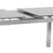 Armen Living Ivan Extension Dining Table in Brushed Stainless Steel and Gray Tempered Glass Top LCIVDIGG - alternate 2